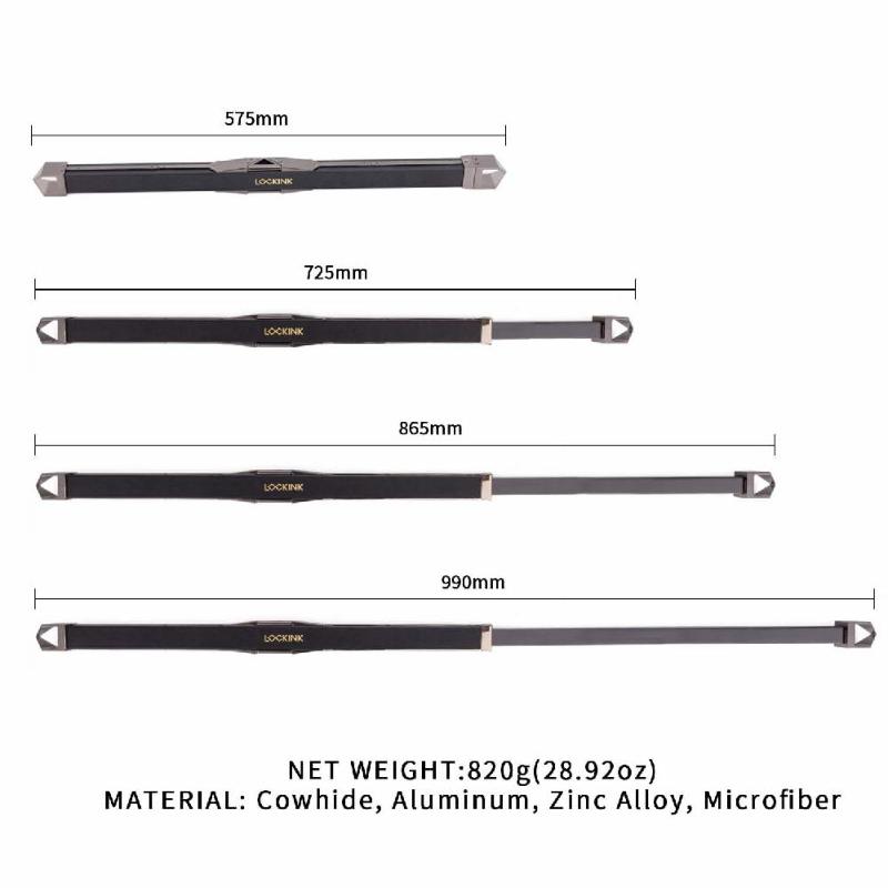 Фіксатор-розпірка LOCKINK Adjustable Spreader Bar Set, чорний, шкіряний, ремені для шиї, рук/ніг