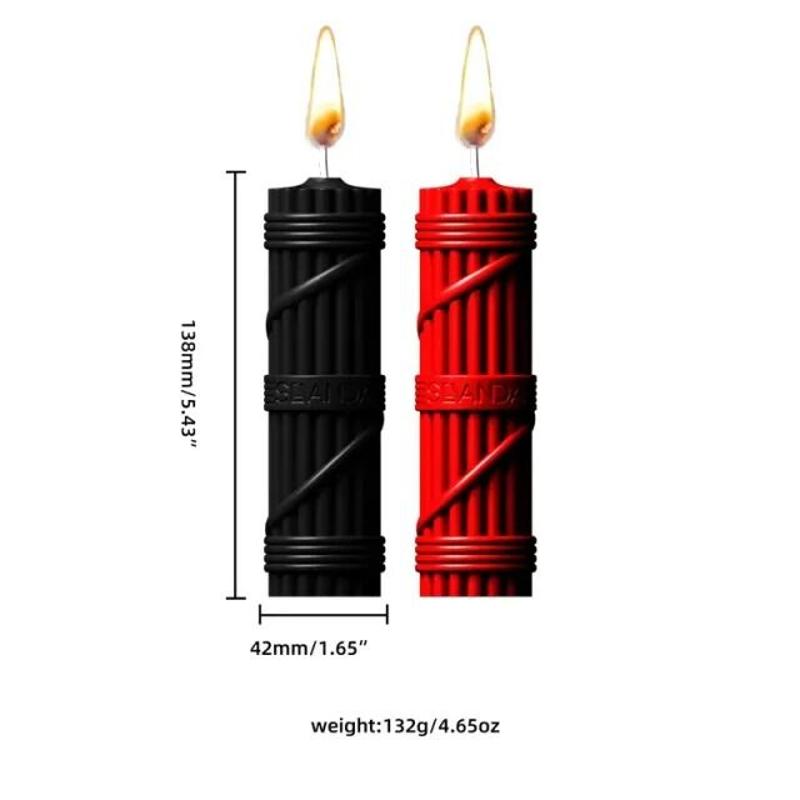 БДСМ-свічки LOCKINK SEVANDA Fetish Drip Candles Set, 2 шт, низькотемпературні, шкребок у комплекті
