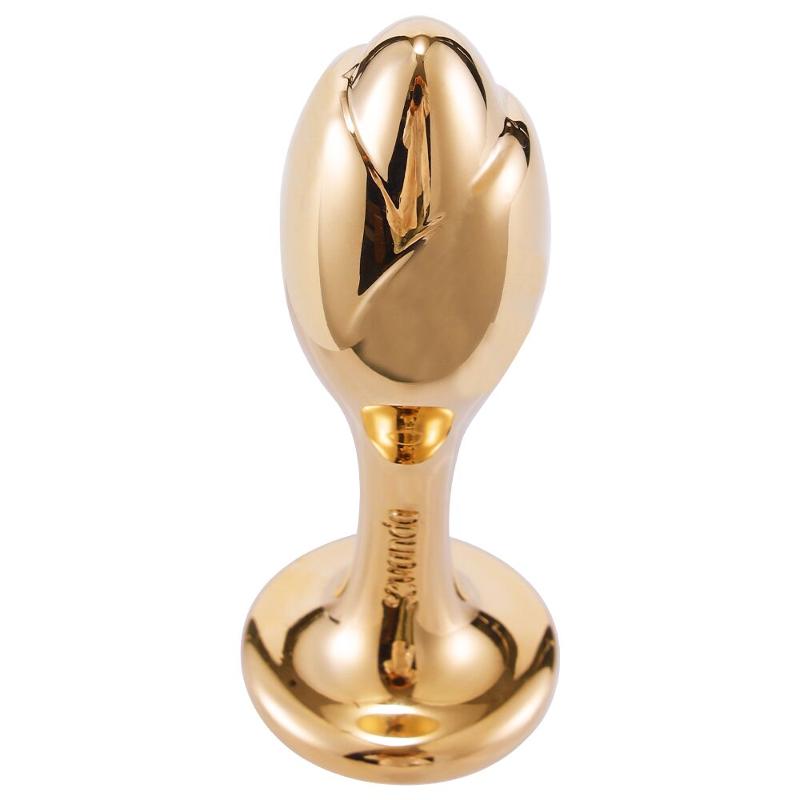 Анальна пробка з флогером LOCKINK SEVANDA White Pony-Tail Anal Rose-shape Plug