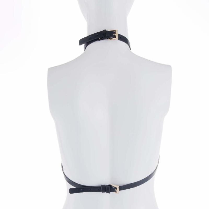 Портупея на грудь LOCKINK SEVANDA Queen Chest Harness with Removable Bra, чорна, зі знімними пестис