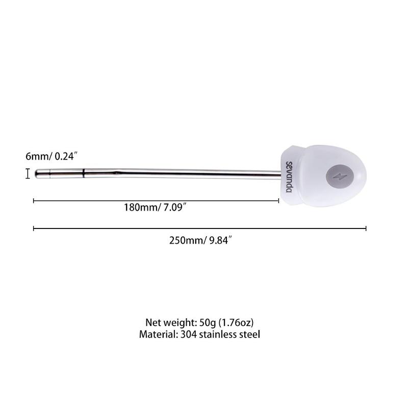 Уретральний зонд LOCKINK SEVANDA Vibrating & E-stim Metal Urethral Sounding - White