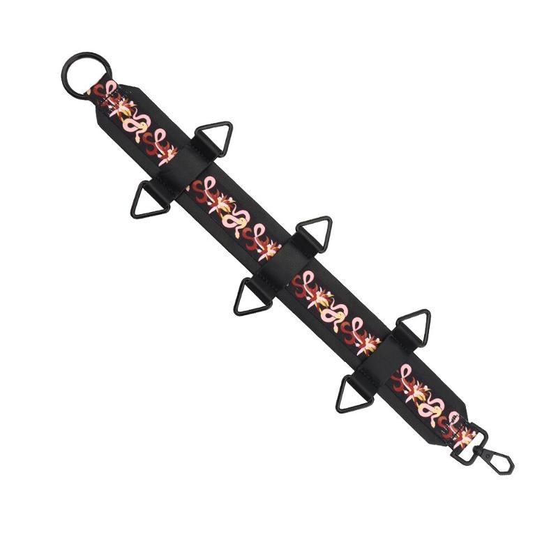 БДСМ-набір LOCKINK The Flowering Serpent Bondage Set, чорний, з малюнком у вигляді змій, 12 предметів