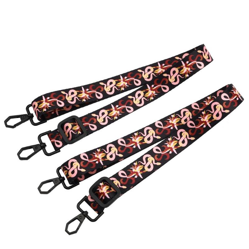 БДСМ-набір LOCKINK The Flowering Serpent Bondage Set, чорний, з малюнком у вигляді змій, 12 предметів