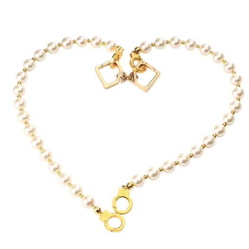 Перлинні наручники та поножі LOCKINK Pearl Handcuffs & Anklecuffs