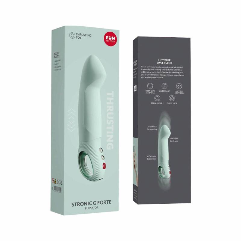 Пульсатор для точки G Fun Factory STRONIC G FORTE sage green, 8 режимів, суперпотужний