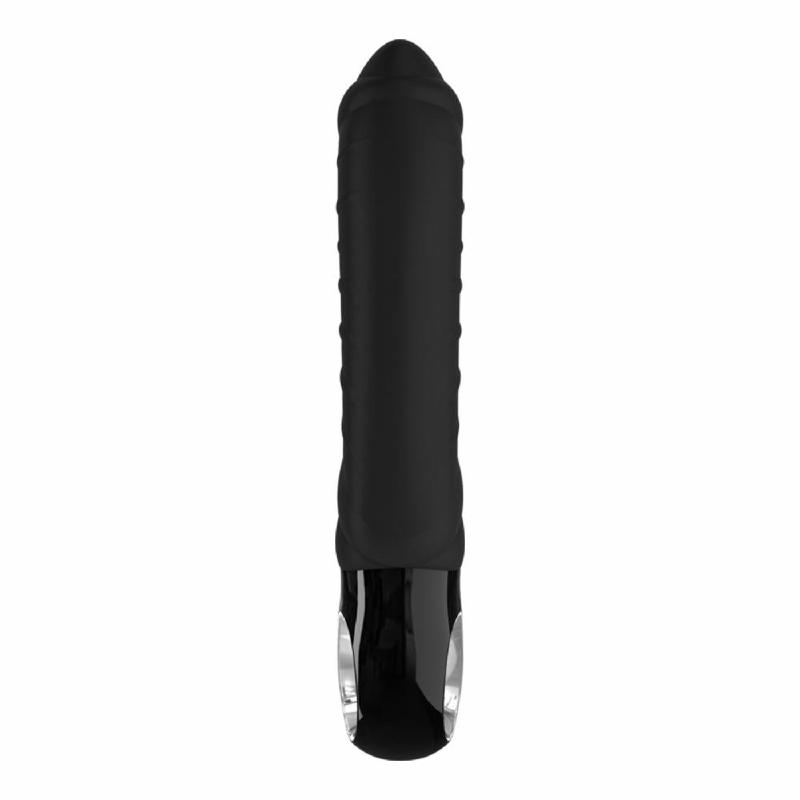Вібратор для точки G Fun Factory TIGER black, ребристий, підходить для анальної стимуляції