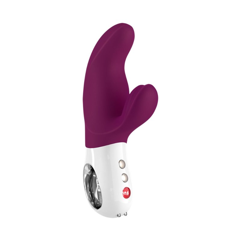 Вібратор-кролик Fun Factory MISS BI grape/white, 2 незалежні мотори, діаметр 4,2 см - зображення 1