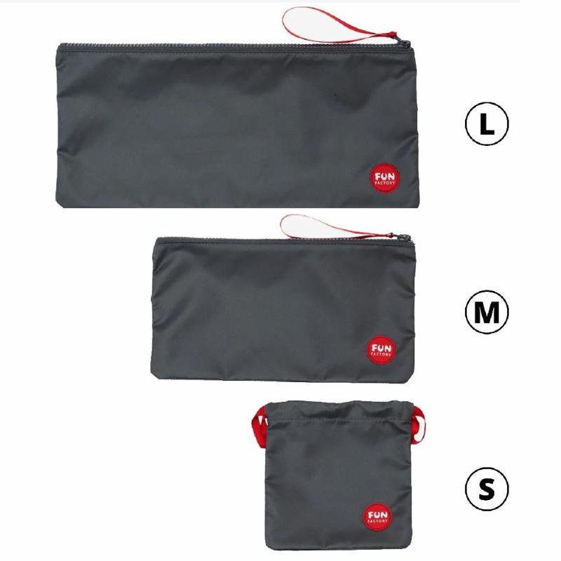 Сумка для секс-іграшок Fun Factory TOYBAG, S, сіра, кисет, 14x14 см