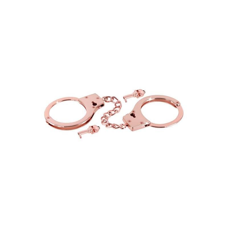 Металеві наручники Fetish Tentation Premium Chick wrist cuffs in rose-gold metal, рожеве золото