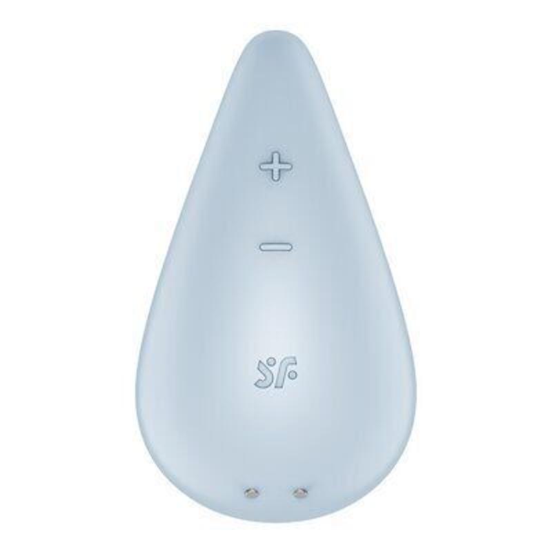 Вібратор для зовнішньої стимуляції Satisfyer Dew Drop Blue, 2 мотори, 12 режимів, м’який корпус