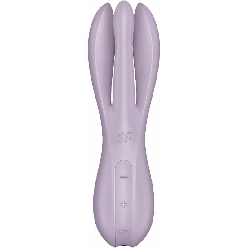 Кліторальний вібратор Satisfyer Threesome 2 Violet, 3 гнучкі пальчики, 3 мотори