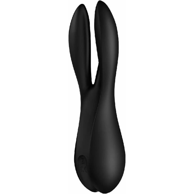 Кліторальний вібратор Satisfyer Threesome 2 Black, 3 гнучкі пальчики, 3 мотори