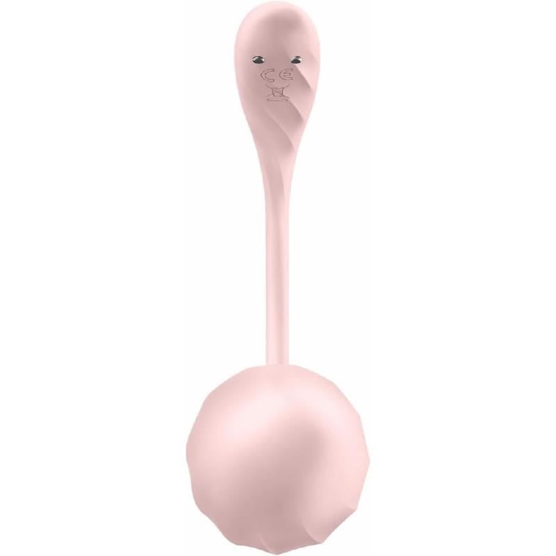 Смарт-віброяйце Satisfyer Ribbed Petal Connect App Rose, керування зі смартфона, пульт ДК