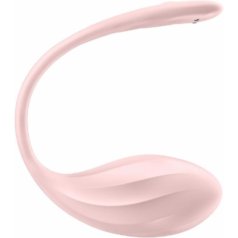Смарт-віброяйце Satisfyer Ribbed Petal Connect App Rose, керування зі смартфона, пульт ДК