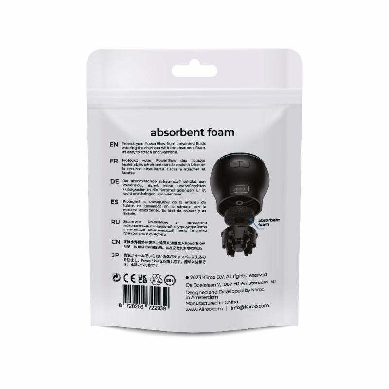 Поглинальна губка Kiiroo Powerblow Absorbent Foam 5 шт, для вакуумної насадки Powerblow