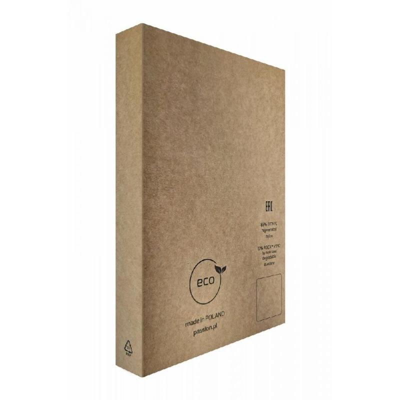 Бодістокінг Passion ECO BS003, чорний, One Size, відкрита промежина, імітація корсета і панчіх