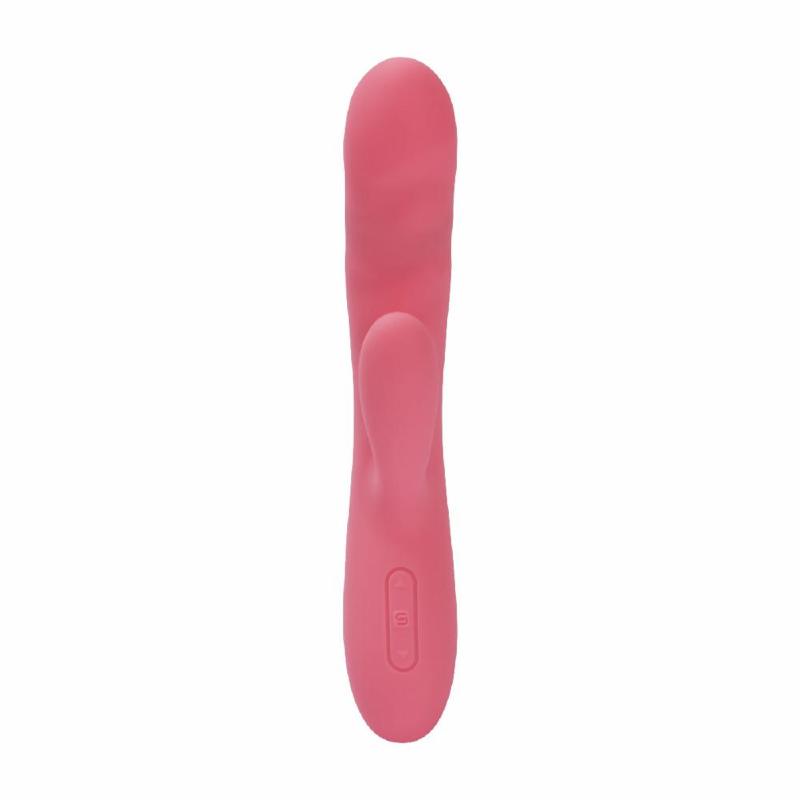 Вібратор-кролик Svakom Avery Strawberry Pink зі стовбуром, що рухається, рух вперед-назад