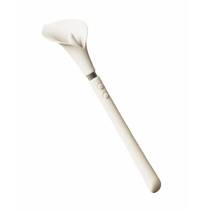 Розкішний вібромасажер Zalo – Calla Ivory White, двосторонній, 2 мотори