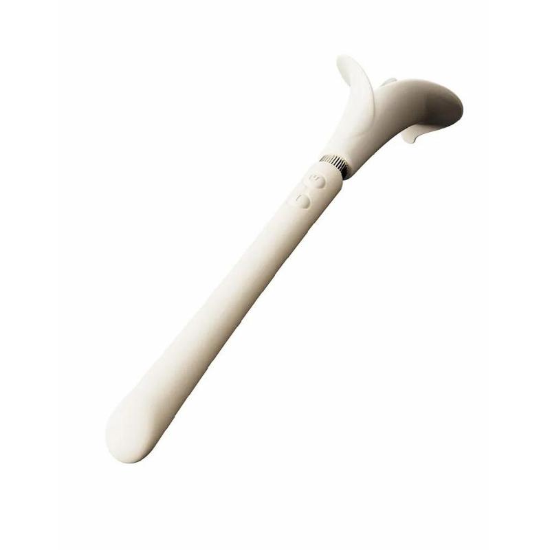 Розкішний вібромасажер Zalo – Calla Ivory White, двосторонній, 2 мотори