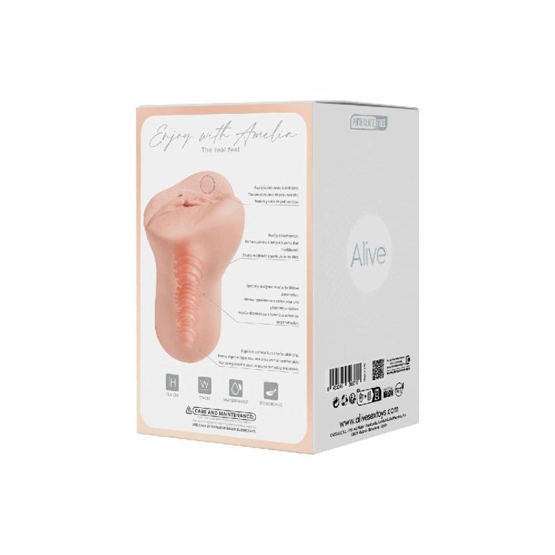 Мастурбатор-вагіна Alive Amelia Super Realistic Masturbator S Flesh, реалістичний канал
