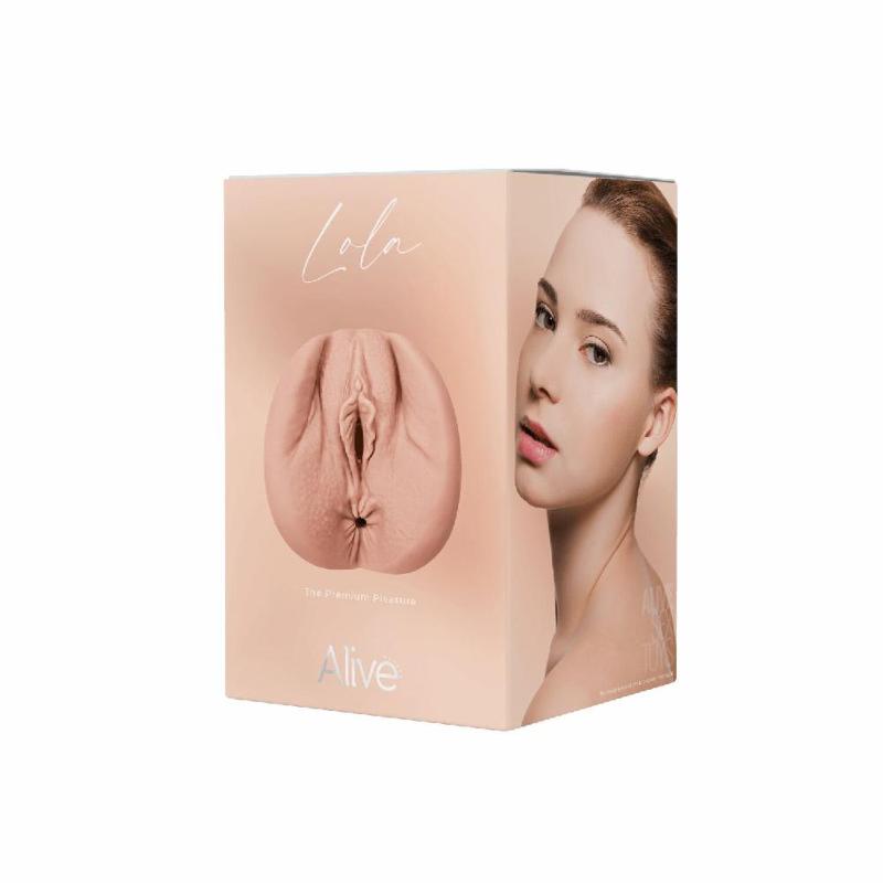 Мастурбатор-вагіна + попка Alive Lola Super Realistic Masturbator L Flesh, два канали, реалістик