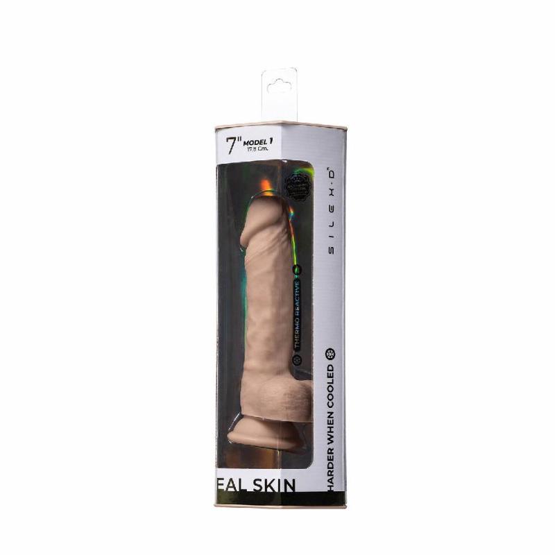 Фалоімітатор SilexD Johnny Real Skin Flesh MODEL 1, суперреалістичний, на присосці, діаметр 3,8 см