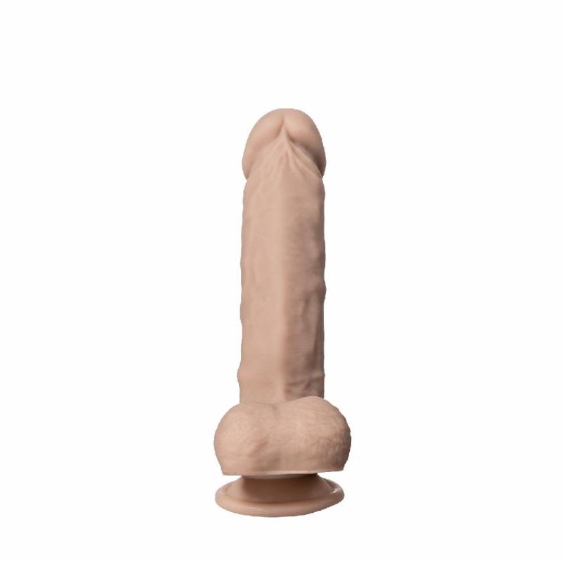 Фалоімітатор SilexD Tomas Real Skin Flesh MODEL 1, реалістичний, на присосці, діаметр 4,9 см