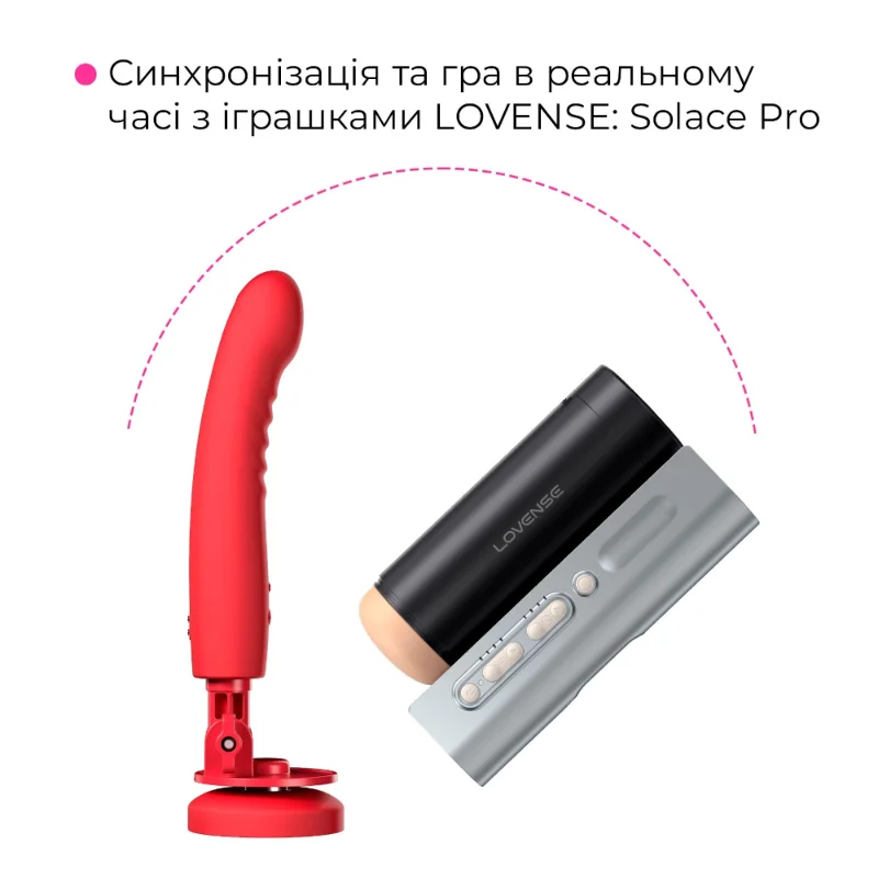 Смарт-міні секс-машина Lovense Mission 2 Vibrating suction cup dildo, 6500 вібрацій/хв, Touch Sense