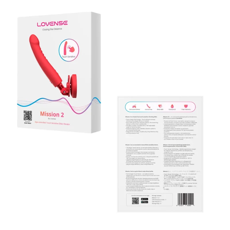 Смарт-міні секс-машина Lovense Mission 2 Vibrating suction cup dildo, 6500 вібрацій/хв, Touch Sense