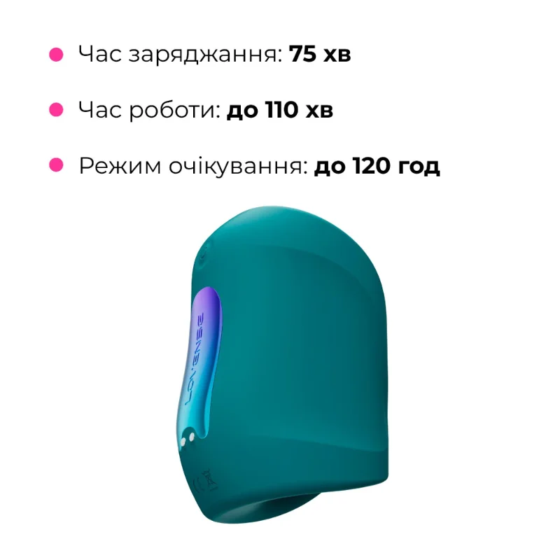 Смарт-вібромастурбатор для головки члена Lovense Gush 2, осцилювальний майданчик, ремені для фіксації