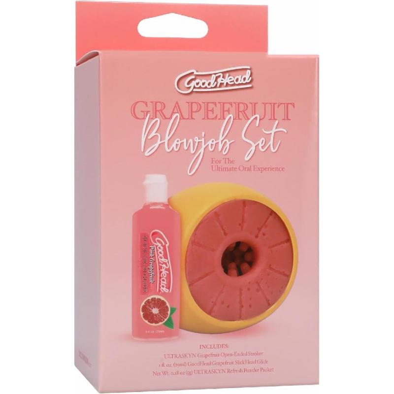 Набір для мінету Doc Johnson GoodHead Grapefruit Blowjob Set - Yellow
