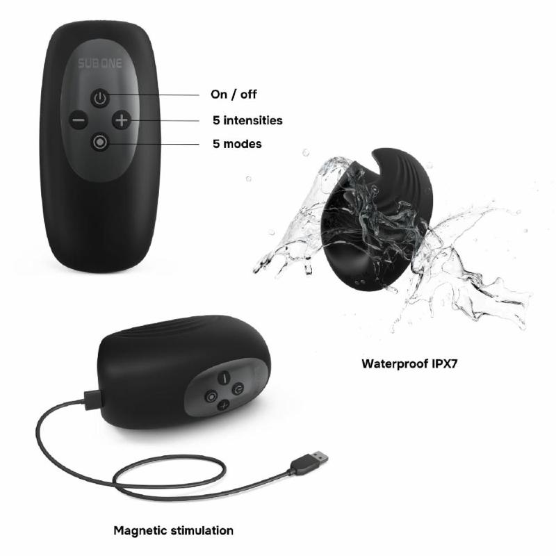 Мастурбатор з вірацією Manwan SUB.ONE Infinite Black