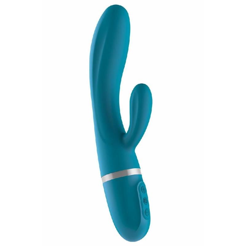 Вібратор-кролик Liebe Bend It Plus Ocean Blue, гнучкий, 2 мотори, 10 режимів - зображення 1