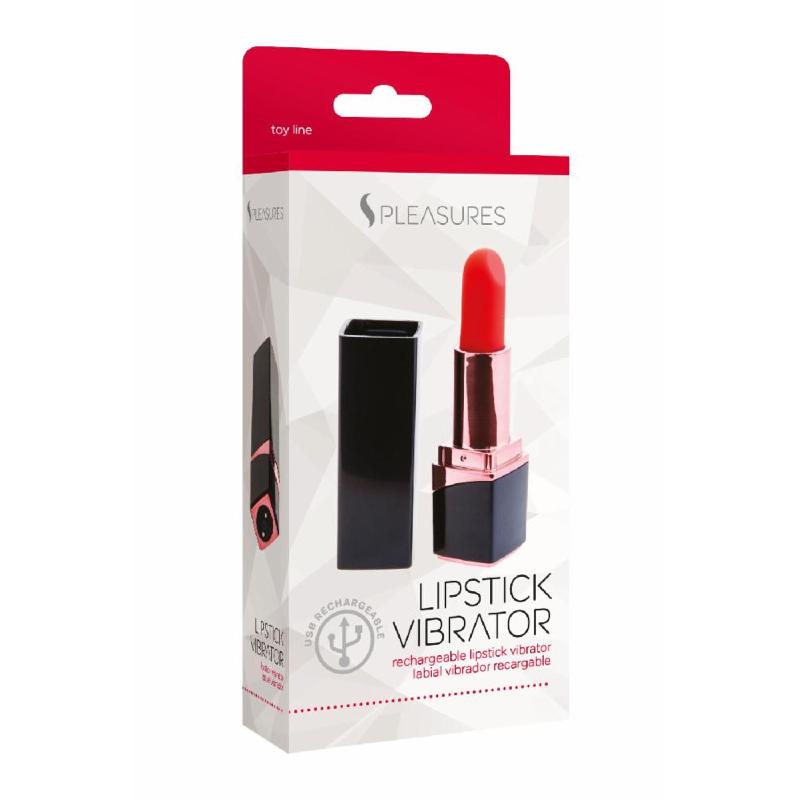 Вібратор-помада S Pleasures Lipstick Vibrator, дуже реалістичний, 10 режимів
