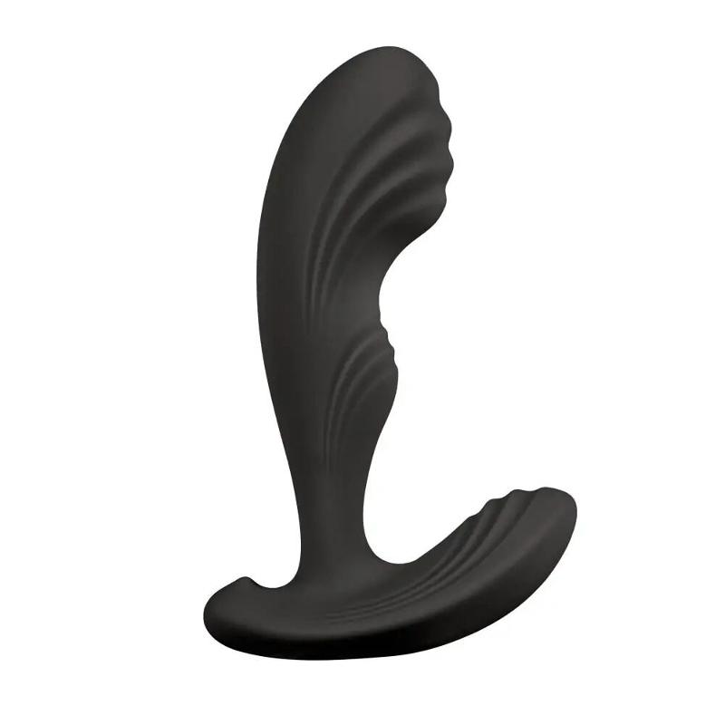 Вібромасажер простати S Pleasures Premium Cozy, чорний, з рельєфною головкою, 10 режимів