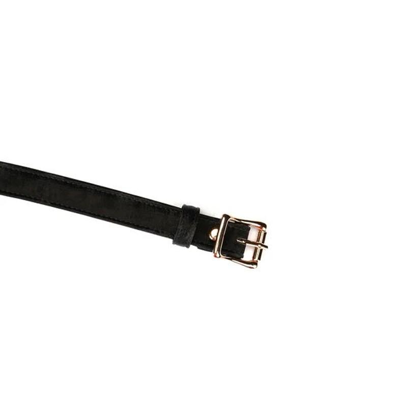 Маска на очі Liebe Seele Boudoir Amor Blindfold Black, щільне прилягання, оксамитовий фініш
