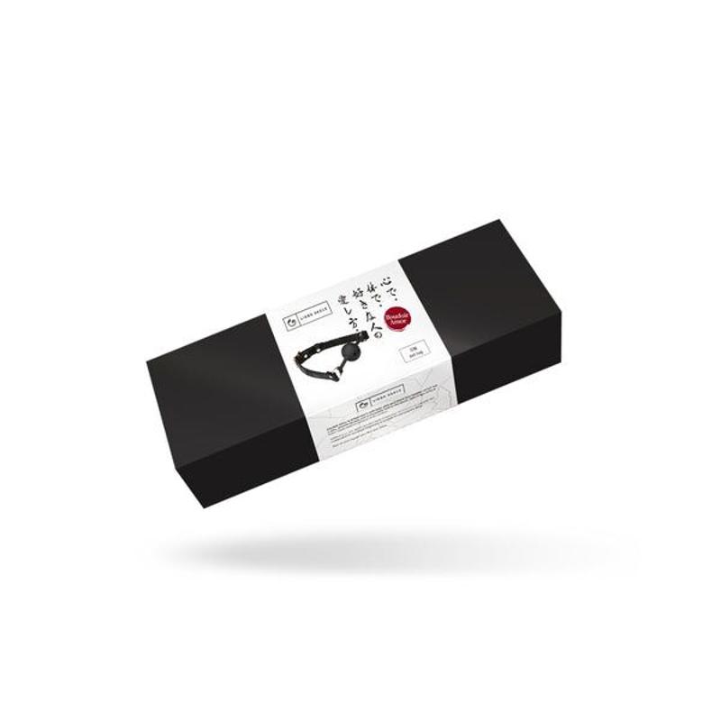 Повітропроникний кляп Liebe Seele Boudoir Amor Ball Gag Black, силіконова кулька, діаметр 4,3 см