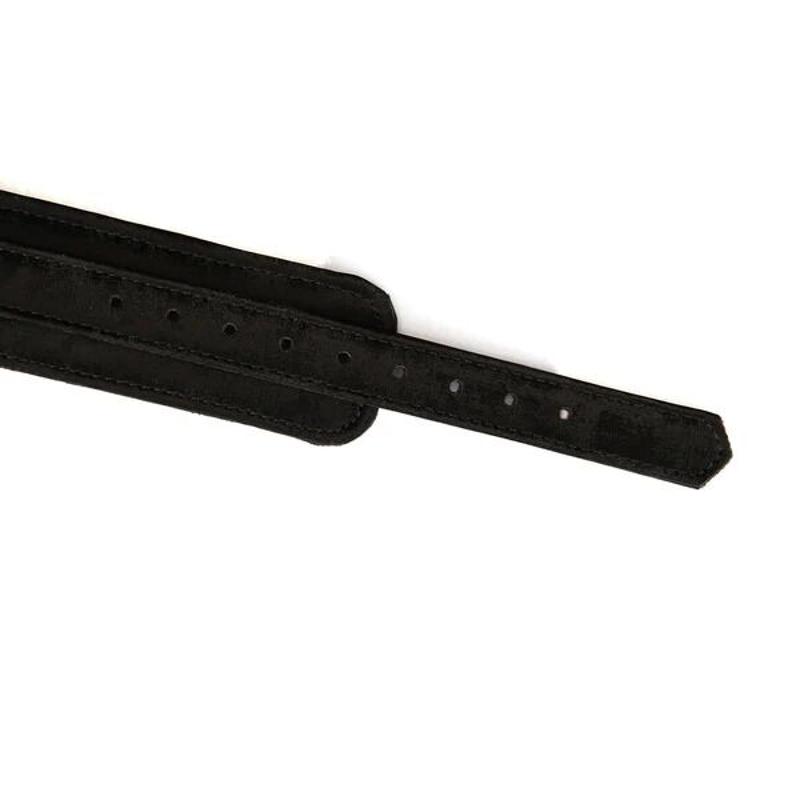 Нашийник з повідцем Liebe Seele Boudoir Amor Collar with Leash Black, три кільця