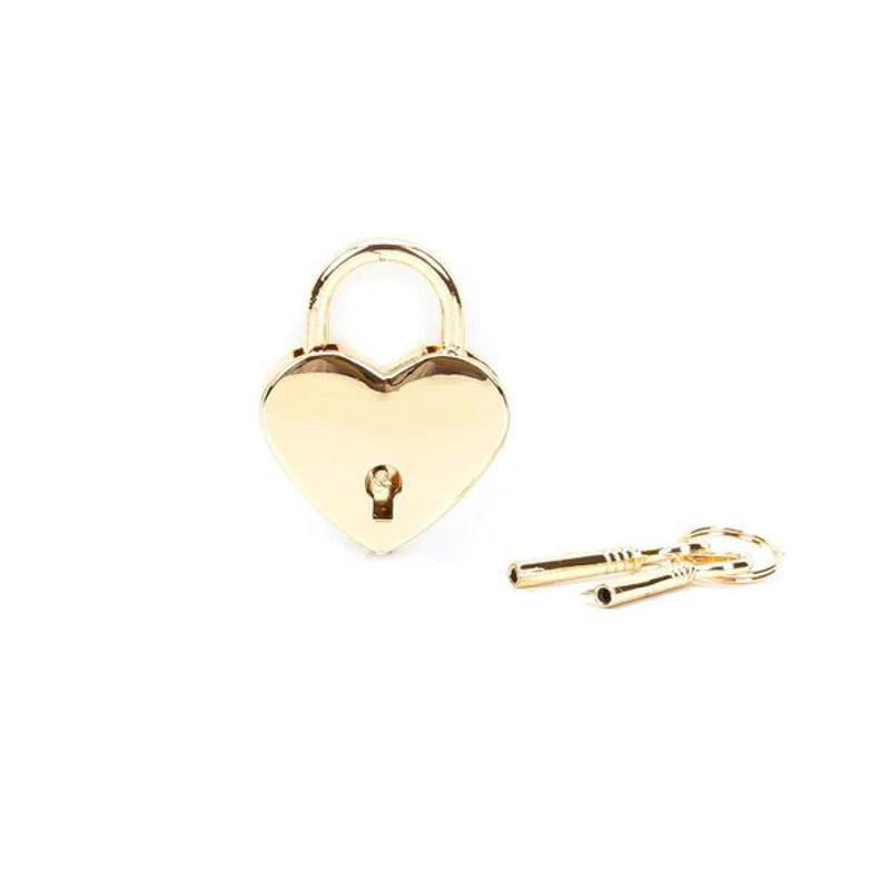 Замочок Liebe Seele Heart Shape Padlock Gold (2 шт) - зображення 1