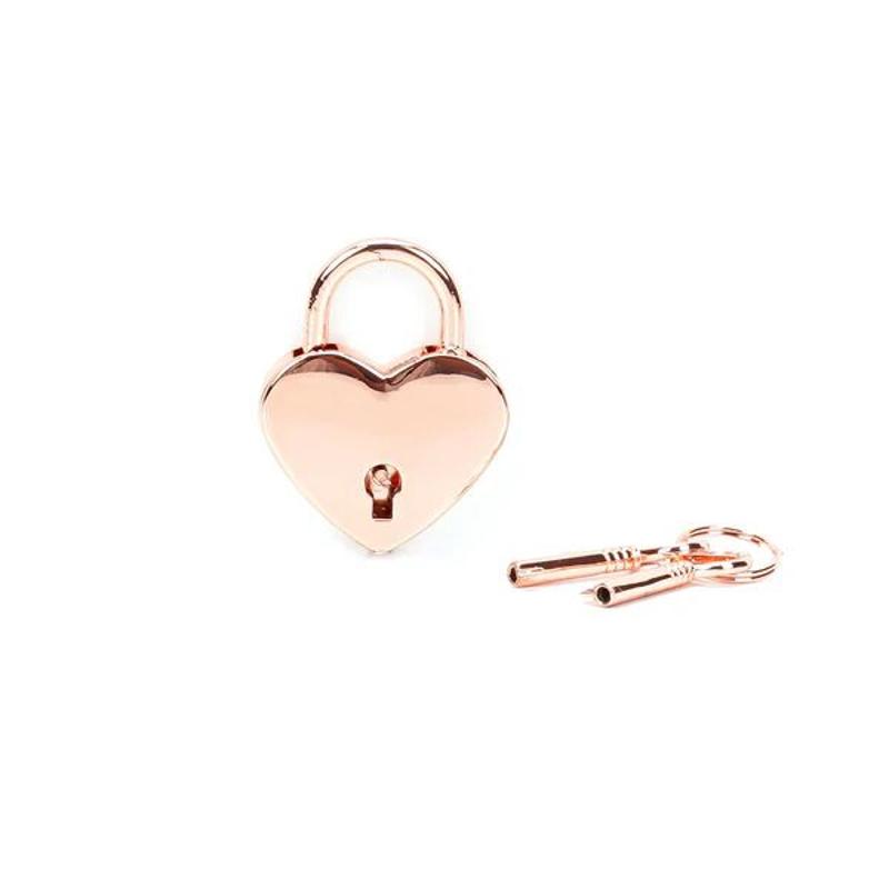 Замочок Liebe Seele Heart Shape Padlock Rose Gold (2 шт) - зображення 1