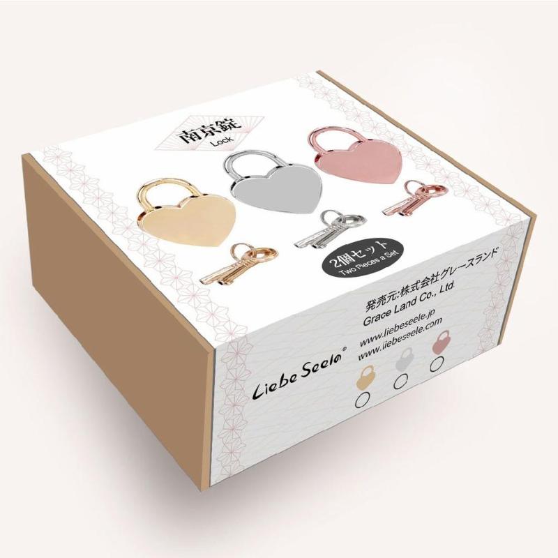 Замочок-сердечко Liebe Seele Heart Shape Padlock Silver (2 шт), універсальний