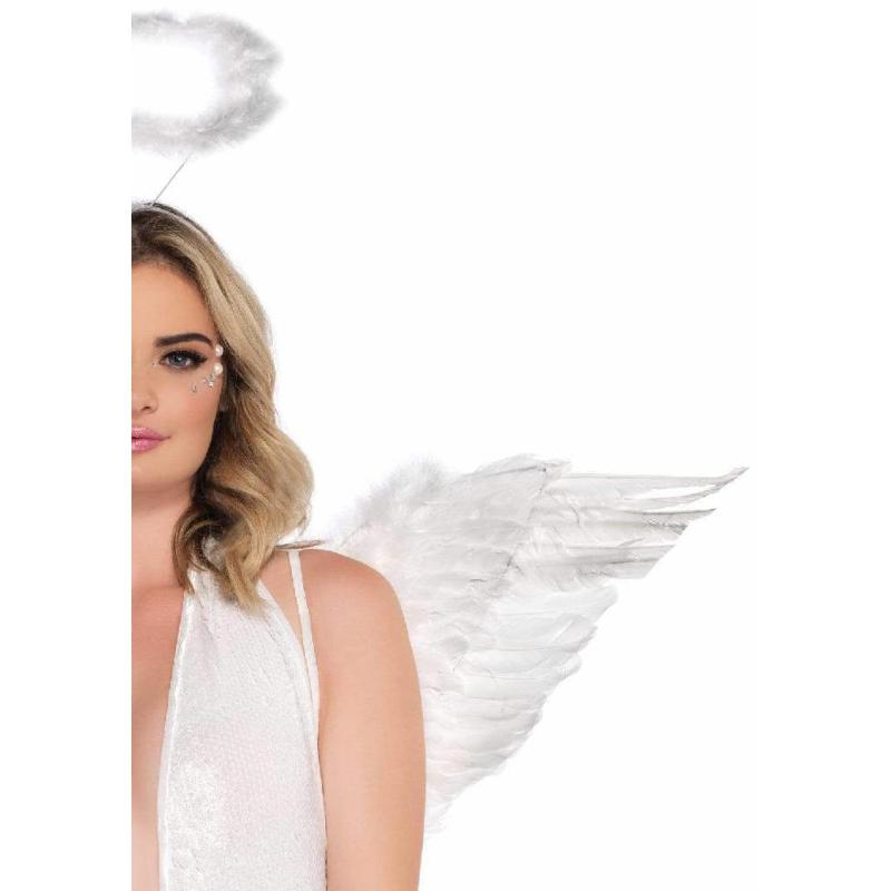 Крила ангела Leg Avenue Marabou Feather Angel Wings, справжнє пір'я