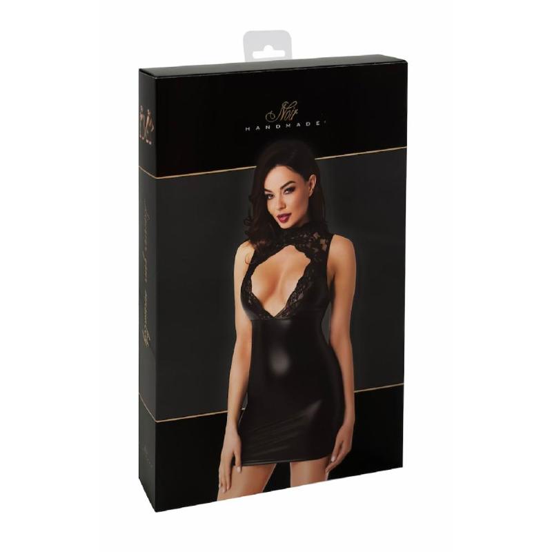 Сукня Noir Handmade F343 Powerwetlook and lace mini skirt - XXL