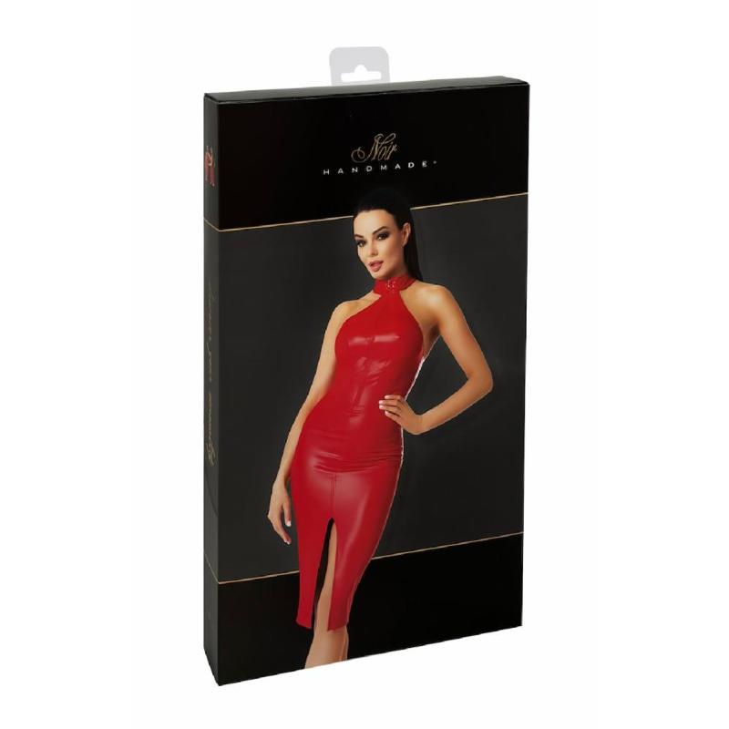Сукня Noir Handmade F354 Red powerwetlook dress - L