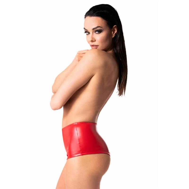 Шорти Noir Handmade F356 Red powerwetlook shorts - S
