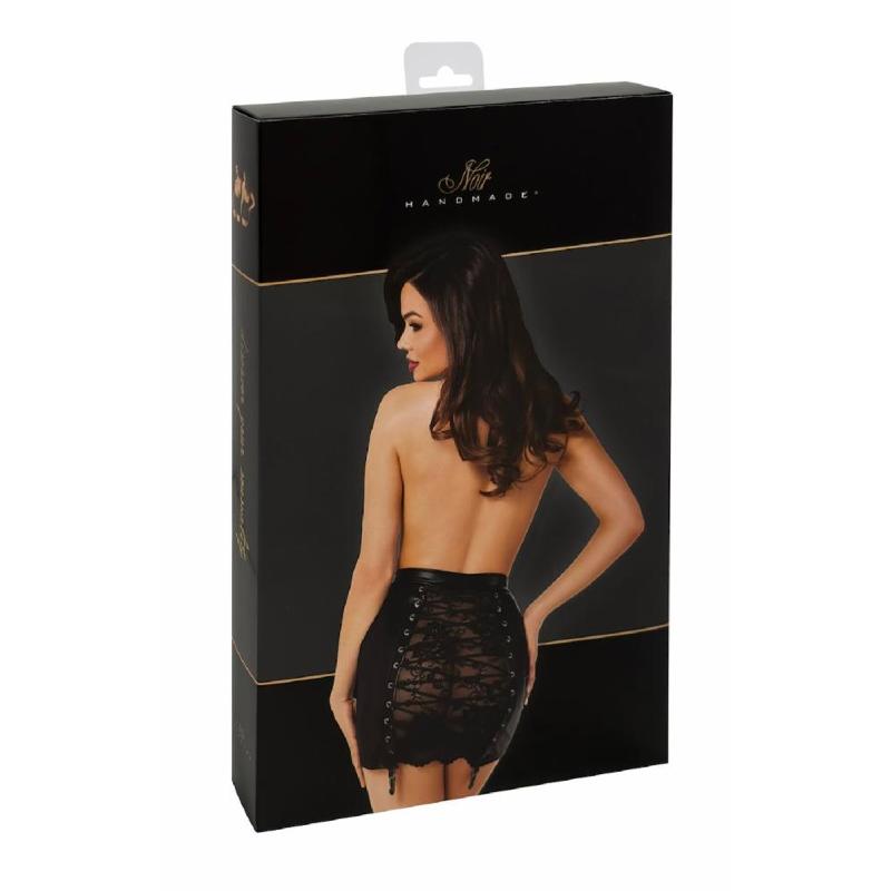Спідниця Noir Handmade F341 Powerwetlook and lace skirt - M