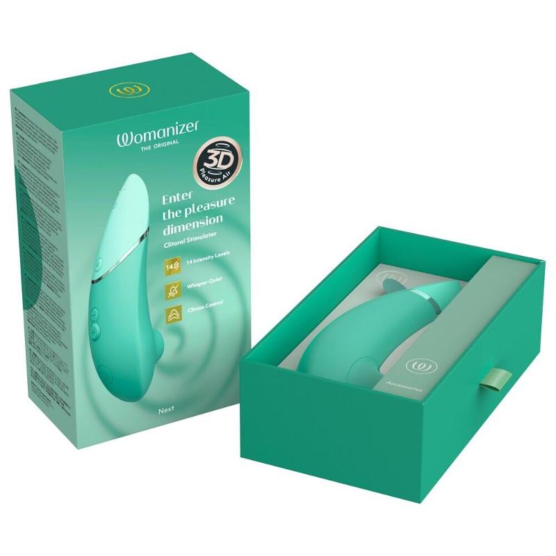 Вакуумний кліторальний стимулятор Womanizer Next Sage, 3D Pleasure Air, 14 рівнів інтенсивності