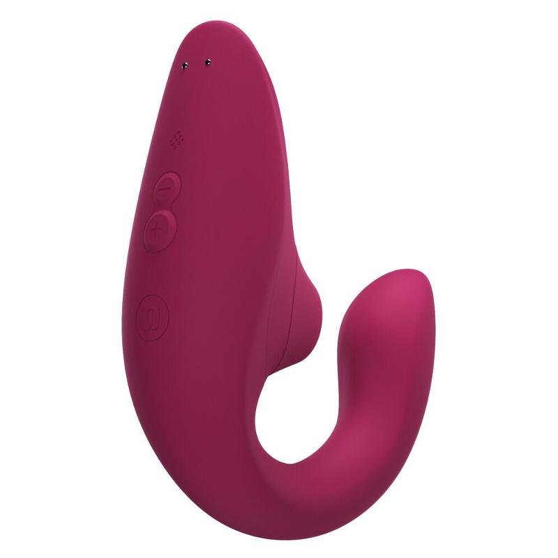 Вагінально-кліторальний стимулятор Womanizer Blend Vibrant Pink, вібрація + вакуум, 2 мотори