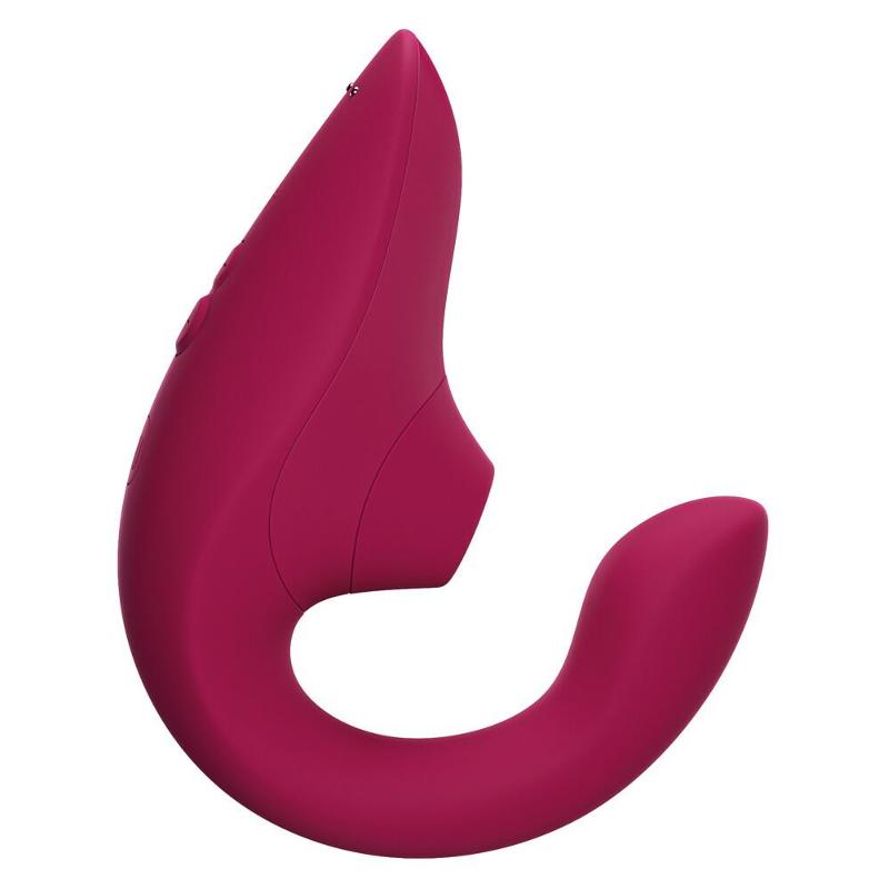 Вагінально-кліторальний стимулятор Womanizer Blend Vibrant Pink, вібрація + вакуум, 2 мотори