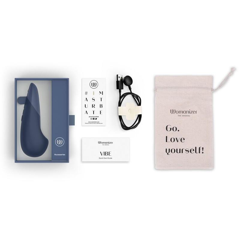 Мінівібратор Womanizer Vibe Dark Blue, 3 авторежими + 10 рівнів інтенсивності